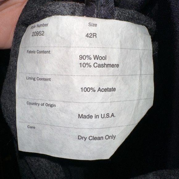J. Crew Blazer Jacket Sport Coat 2 Button Wool Cashmere Gray Office Preppy 42R - Picture 9 of 11